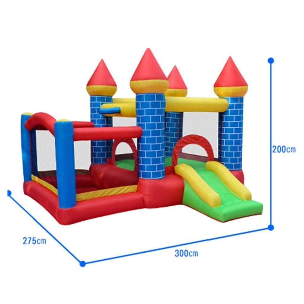 Castillo Hinchable, Castillo Inflable, Trampolín Cuadrado De Jardín Infancia Interior Y Exterior Pequeño Regalo Juguete for Niños,Azul