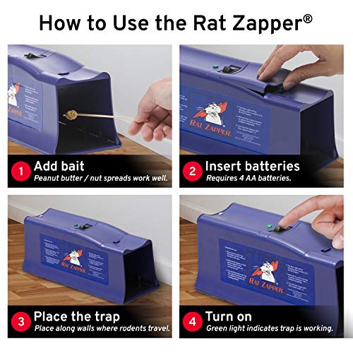 Rat Zapper Classic Rzc001-4 Indoor Electronic Rat Trap - 4 Traps, Purple #TOP2