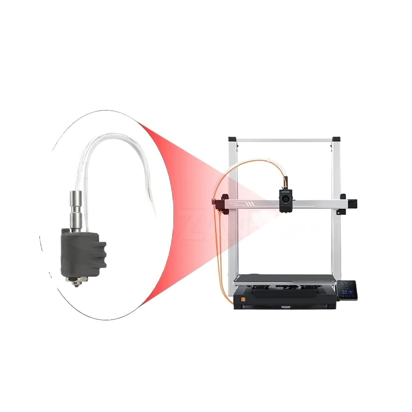 Compatible con Anycubic, kit de hotend cerámico for Kobra 3 Max | Termistor de acero endurecido integrado, for Kobra 3 Max, duradero y preciso(Mix nozzle)