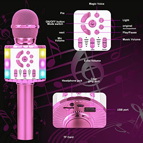 Hayruoy Kids Microphone For 3 4 5 6+ Year Old Boy Girl Birthday Gift,Karaoke Machine For Kids,Birthday Gifts For 3 4 5 6+ Year Old Girls Boys,Popular Christmas Toys For 3 4 5 6+ Year Old Boys Girls #TOP1