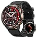KOSPET Tank T3U2 Montre Connectée Homme avec GPS et Appel Bluetooth, Étanche à 50M, Autonomie en 50 Jours, Boîtier en Acier Inoxydable, Boussole, Mesure l'altitude/Pression Barométrique (T3U2-Noir)