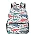 USGYY Rucksack Männer Damen Hai 587, Laptop Rucksäcke, Kinderrucksack Schulrucksack Daypack für Jungen Mädchen