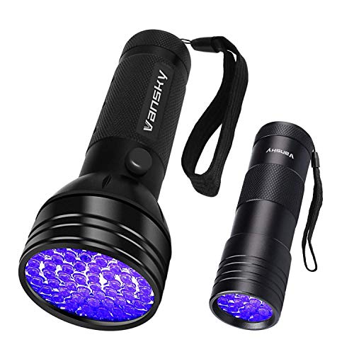 51 LED UV Flashlight & 12 LED UV Flashlight- Urine Detector for Dog/Cat/Pet Urine & Dry Stains and Bed Bug On Carpets/Rugs/Floor,Matching with Pet Odor Eliminator