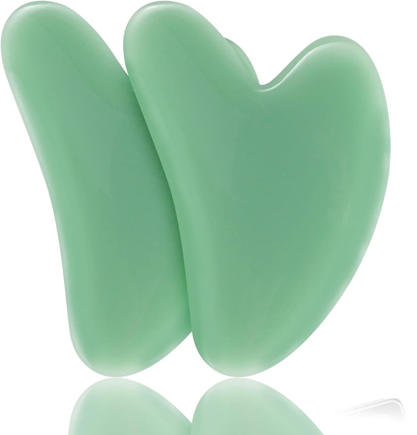TERRIFI 2-Pack Gua Sha Facial Tools - Unbreakable Natural Guasha Tool for Face/Leg/Foot Skin Care Massage - Body SPA Massager Tool for Skin Care, Face Body Treatment, Reduce Puffiness, Facial Tension