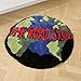 LAKEA Earth Round Mat Bathroom Mat Anti-Slip Soft Cushion Pad Bedside Carpet Rug Floor Bedroom Doormat Aesthetic Home Room Decor (35.4X35.4 inch)