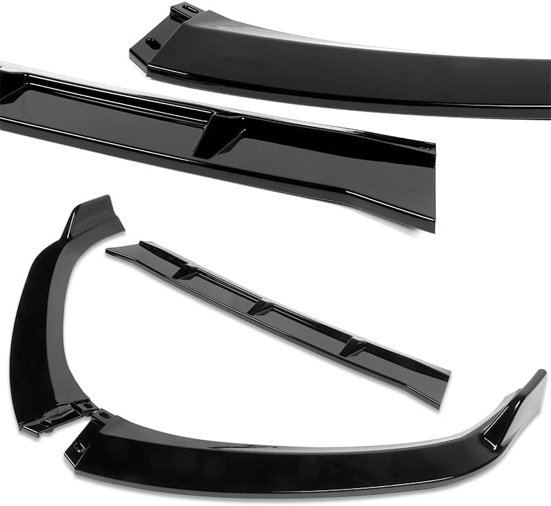 3PCS Front Bumper Lip Kit fit for compatible with 2017-2018 Audi A4 B9, STP-Style Splitter Trim Protection Spoiler, Air-Dam-Chin-Diffuser (Painted Black)