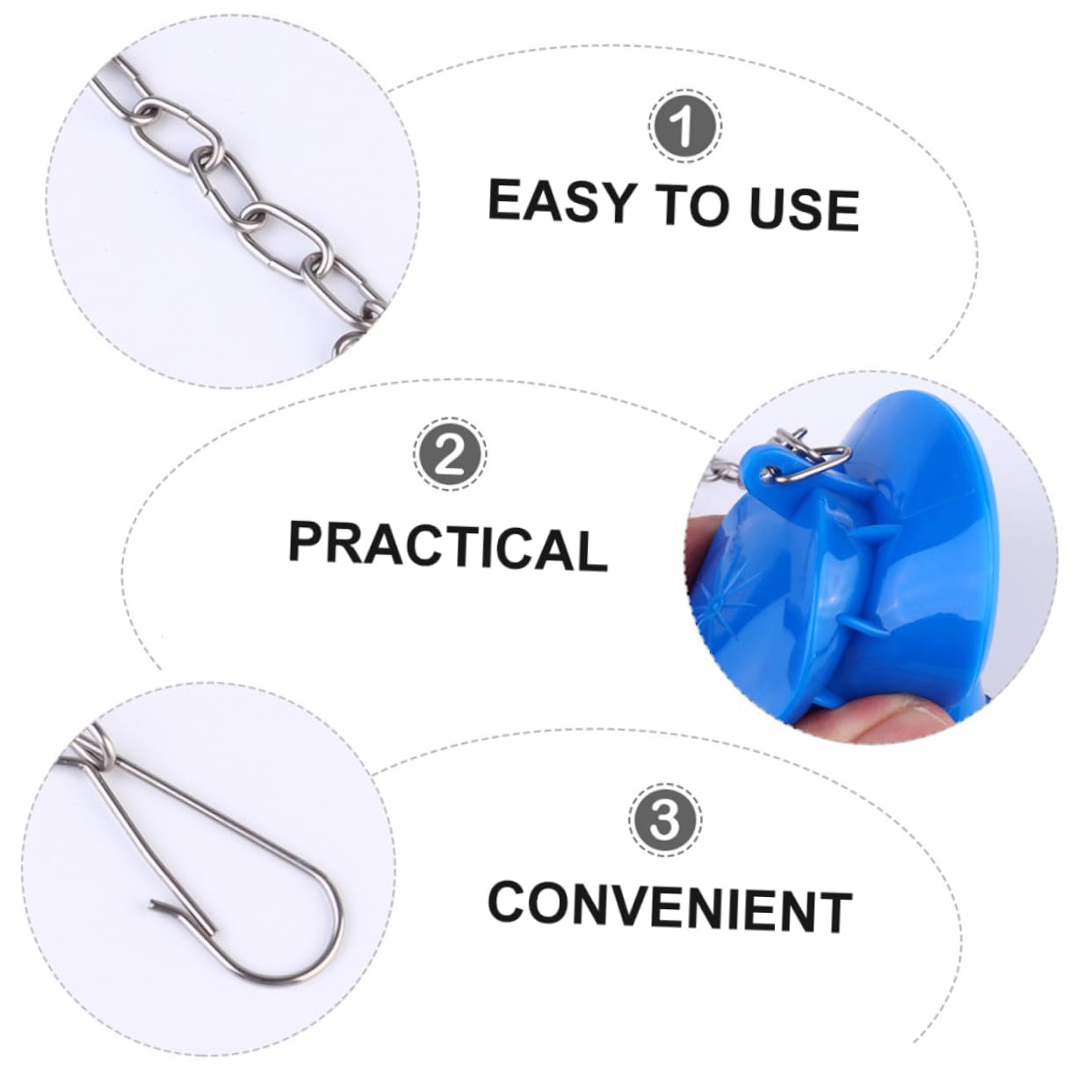 HOMSFOU 3 Sätze Toilleten Sitz Eisbecher Trendy Aufzug Schlag Abzieher Dichtung Für Spülkasten Wc Versiegelung Bündige Pvc-klappe Toiletten-pvc Undichte Prallplatte Gummi Blue 2 Stück * 3