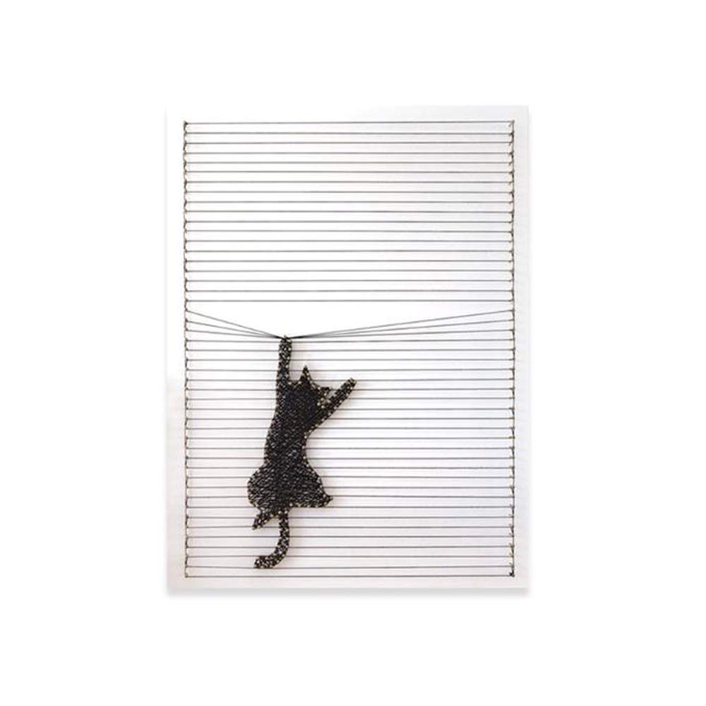 Cat nail winding painting REYG tableau fil tendu kit bricolage chat
