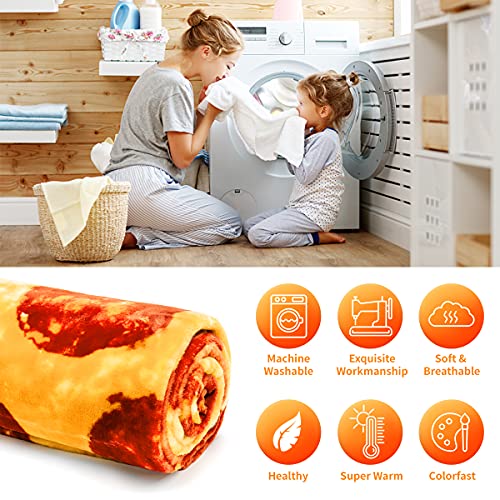 Jekeno Pizza Blanket For Kid And Adults,Funny Food Blanket,Pizza Themed Gifts 2.0 Double Sided 300 Gsm Throw Blanket Soft Warm Comfortable Pepperoni Pizza Blanket 60 Inch #TOP7