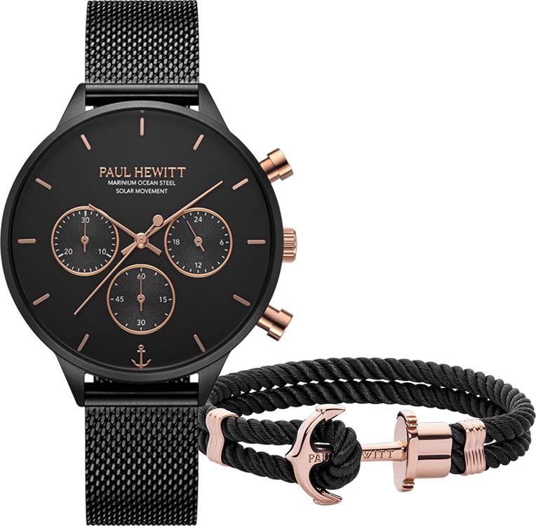 PAUL HEWITT Oceanpulse Chronograph|Small Seconds Analog Dial Color Black Womens Watch - PH-SET-0584-L (B0C868DWJ4) Amazon Price History, Amazon Price Tracker