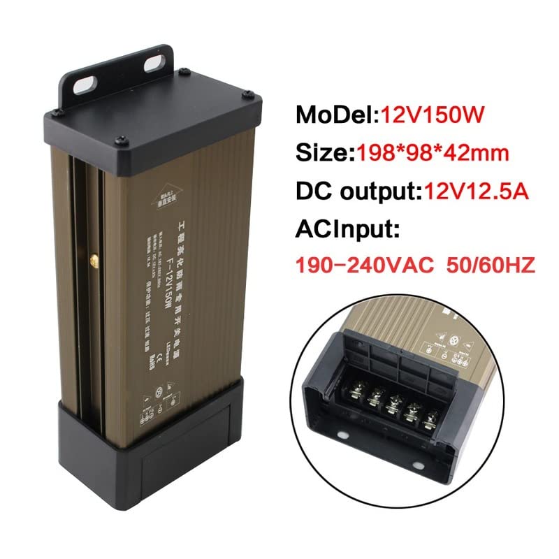 1 2V 500W Fuente de alimentación SMPS 5V 12V 24V 100W 200W 300W 400W 500W 220V for 5V 12V 24V Suministro de energía a Prueba de Lluvia al Aire Libre (Color : 5V 70A 50W)