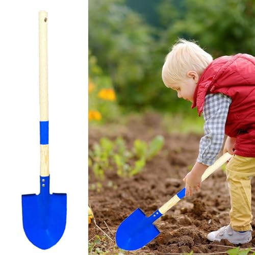 Kit de jardín infantil con pala de excavar de madera para niños y herramientas de exterior 3