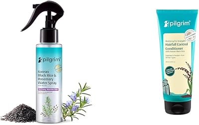 Korean Black Rice and Rosemary Water Spray With Biotin For Strong, Nourished Hair 200ml & Anti Hairfall Conditioner with Redensyl & Anagain 200ml
