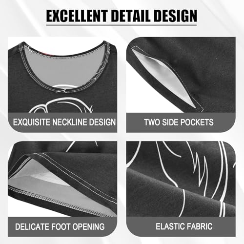 ALAZA Lovely Dachshund Dog Black Pajamas Set Short Sleeve Cotton Sleepwear Summer Pjs 2 Piece 5-14Y4