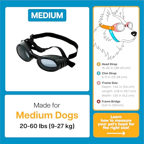 Lunettes de soleil pour chien taille moyenne évitant irritations et UV - 4