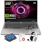 Lenovo LOQ Gaming Laptop, 15.6" FHD 144Hz Display, AMD Ryzen 7 250, NVIDIA GeForce RTX 5060, 16GB RAM, 512GB SSD, Wi-Fi 6, Backlit Keyboard, Win 11 Home, Luna Grey, w/Mytrix Accessory Lifetime Office