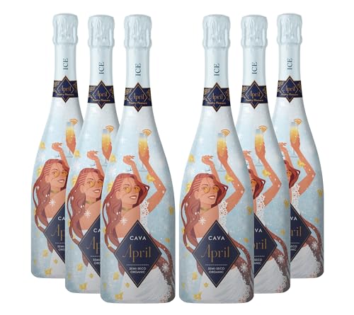 APRIL CAVA ICE SEMI-SECO - 750 ml - Pack de 6 botellas - 4500 ml