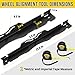 Kbiykuy Heavyweight Toe Alignment Tool, Black Wheel Alignment Tool, Wheel Angle Alignment Tools for Car, Truck, SUV, and Vehicle, Includes 2 Dual Metric and Imperial Measuring Tapes