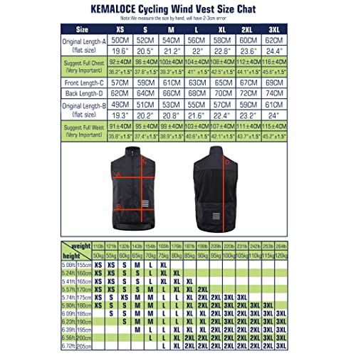 Cycling Vest For Men Bike Jerseys Sleeveless Bicycle Gilet Lightweight Windproof Sports Wind Vest Wv-Black L #TOP3