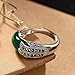 Produktbild FFFHAND Einstellbar Ringe,Für Frauen S925 Sterling Silber Maxite Stein Eingelegte Grüne Jade Elegante Ring Leicht Zu Öffnen Fingerring Schmuck Geschenk Für Männer Damen Mutter Zum Geburtstag, Hoch