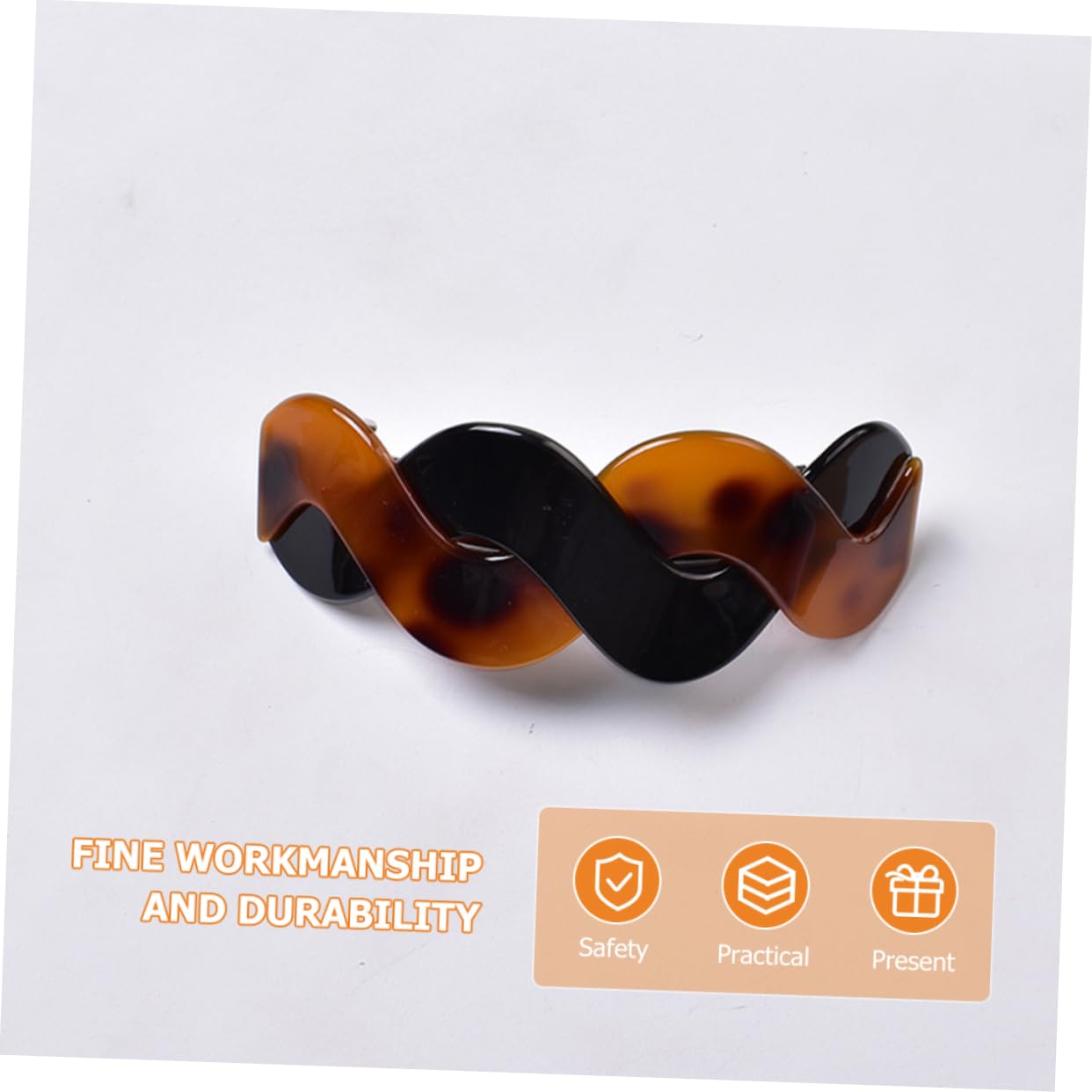 Healeved 12stücke Große Haarklammern Rechteckige Druckknopf-haarspangen Aus Acryl Tortoise-haarclips Für Frauen Haarschmuck Rotbraun Tortoise
