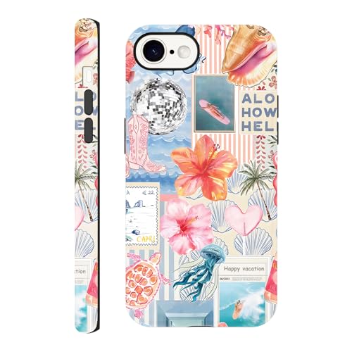 Coque iPhone 16e rigide résistante aux rayures motif esthétique méduse