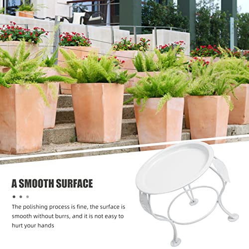 Magiclulu White Cast Iron Plant Stand Flower Pot Display Holder Plant Stand Potted Plant Shelves Rack Plant Stand For Room Table Outdoor #TOP7