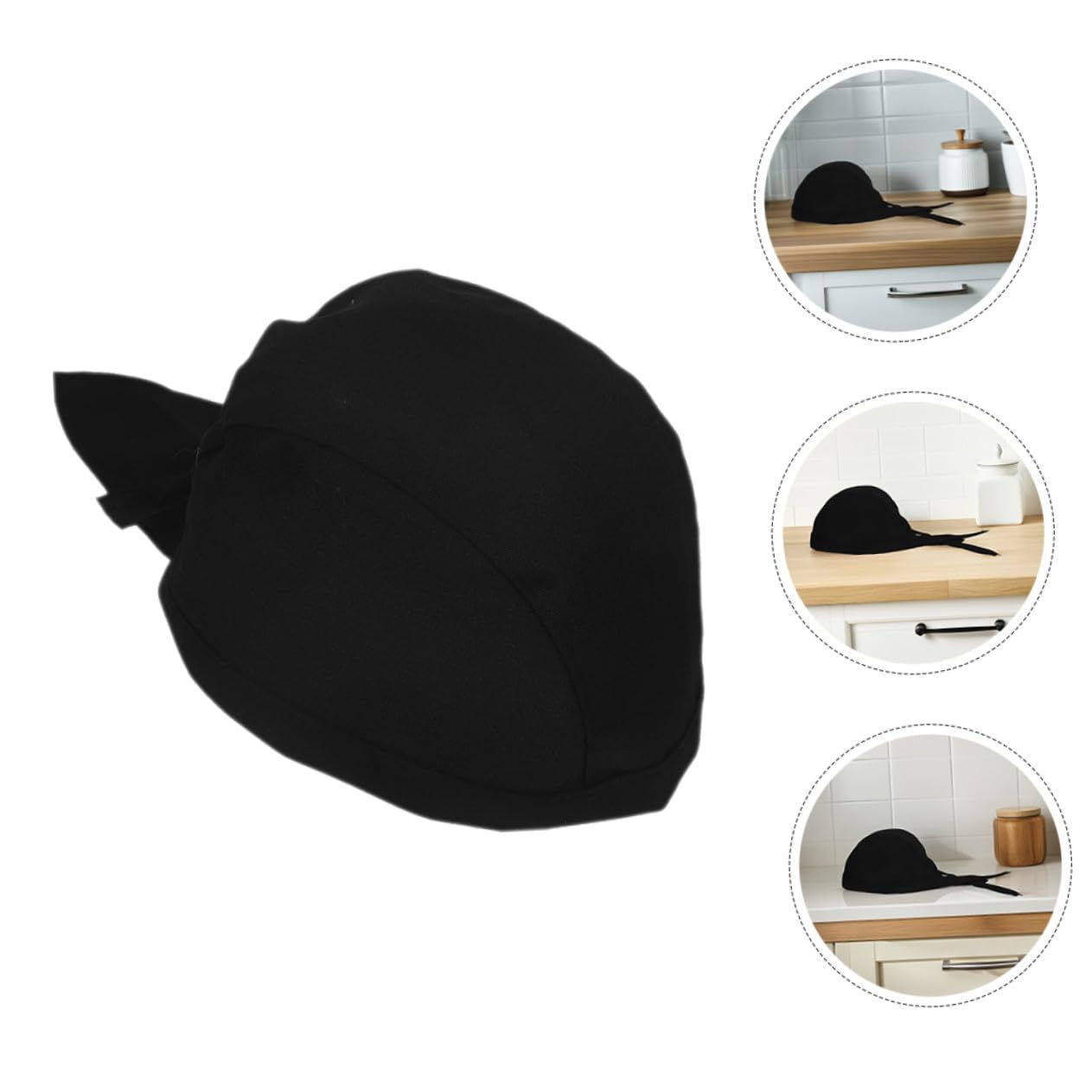 NOLITOY 12 Piezas Gorros Cocina Unisex Japoneses Negro Transpirables Sombreros Chef Cómodos para Restaurante y Servicio