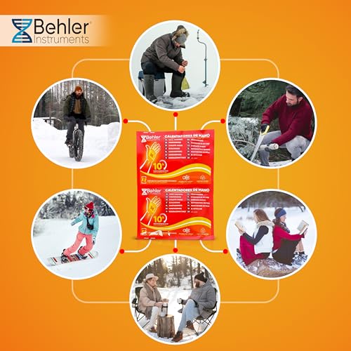 Behler - Pares de Calentadores de Mano - Activados por Aire - hasta 10 Horas - Calentador de Manos - Ideal para Guantes, Bolsillos o sostener en Manos en Deportes al Aire Libre - imagen 6