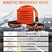Kinetic Recovery Tow Rope, 1in x 20ft, 48000Lbs, Heavy Duty Towing Straps Kit with 1/2' X 22 Inch Soft Shackles for SUV UTV ATV Tractor Car Jeep 4x4 Offroad Vehicle