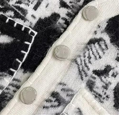 Vintage Tie Dye Knitted Sweaters for Men Cardigan V Neck with Pockets3