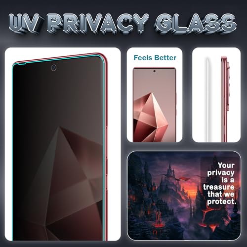 Image of ArmourPro UV Privacy Tempered Glass Screen Protector for Redmi Note 50s (6.78 Inch, Pack of 1) Edge to Edge Coverage Anti-Spy /Anti-Peeping 9H Hardness