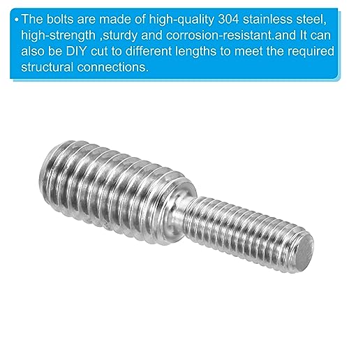 PATIKIL M5x15mm to M8x15mm Double End Threaded Stud Screw Bolt - Image 4