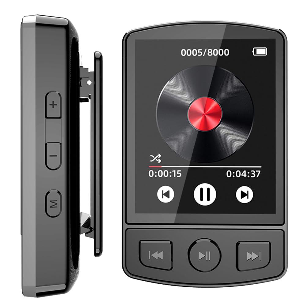 Cocoarm Lettore MP3 con Bluetooth 5.0, Design Portatile da 34g (16GB)