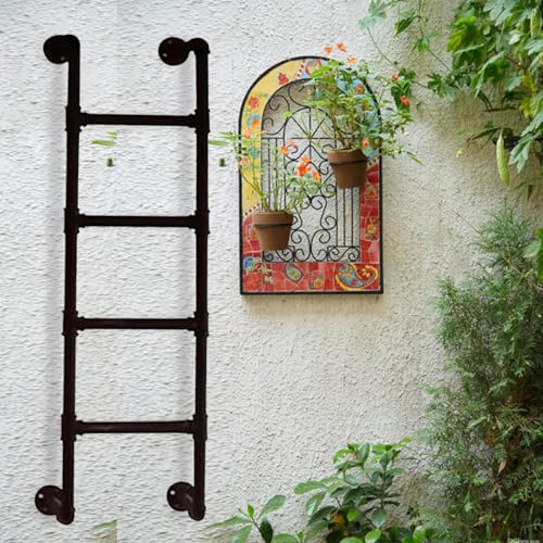 Échelle de secours pour sous-sol en fer forgé noir 45 cm - 2