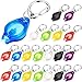 Blulu 21 Pieces LED Keychain Mini Flashlight Ultra Bright LED Key-chain Torch with Hook, Batteries Included, Mixed Color