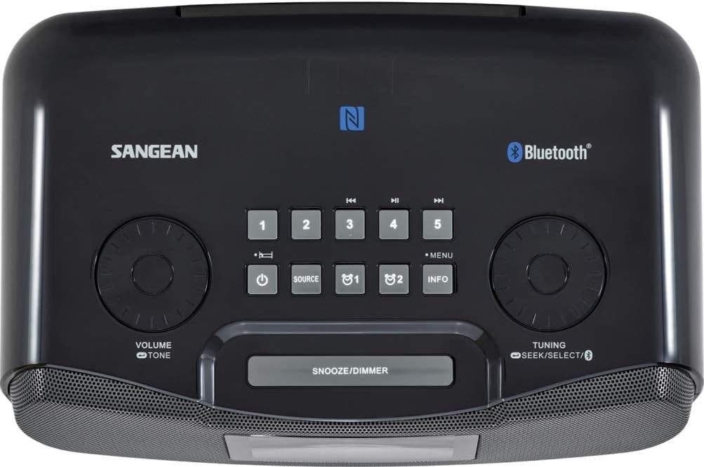 Bеѕt Sеllеr Sangean RCR-20 FM-RDS (RBDS)/AM/Bluetooth/Aux-In/USB Charging Digital Tuning Clock Radio, High Contrast LCD Display with Adjustable Backlight, Adjustable Sleep Timer, Snooze Function