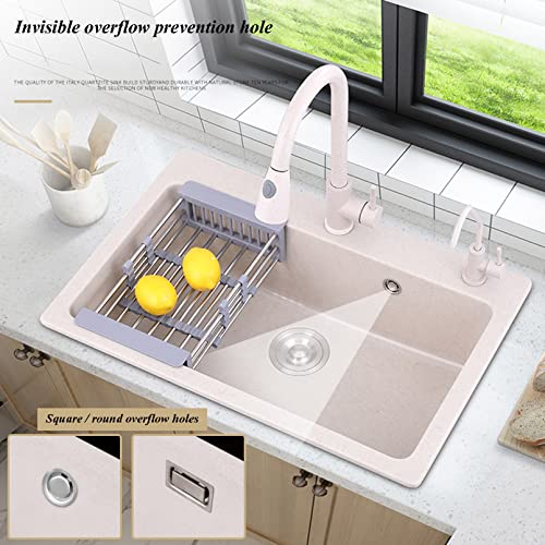 Évier de cuisine en quartz évier à une cuve à encastrer avec pack - 3