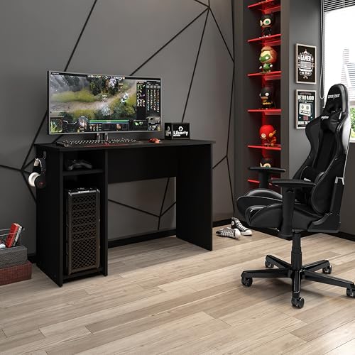 Mesa Escrivaninha Computador Gamer Gaming Desk Com Suporte Para Fone