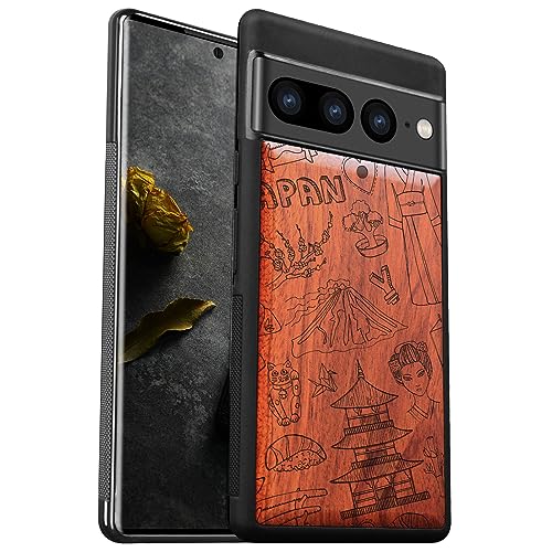 Coque Pixel 7 Pro antichoc en bois pour protéger votre smartphone des chutes avec style
