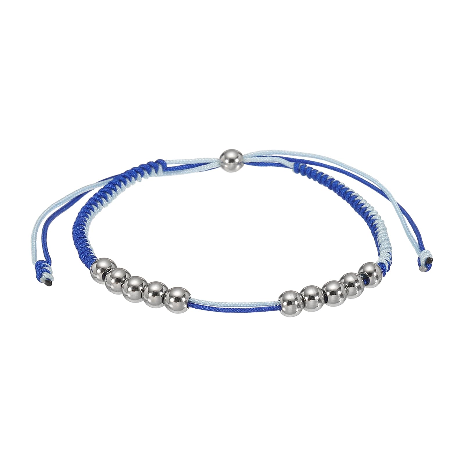 YELARXI Golf Stroke Counter Bracelet, Score Counter Bead Bracelet, Resizable 16-28cm Stainless Steel Bead Golf Score Tracking Fit for Women Men Golfer Stroke Count, Cobalt Blue & Sky Blue