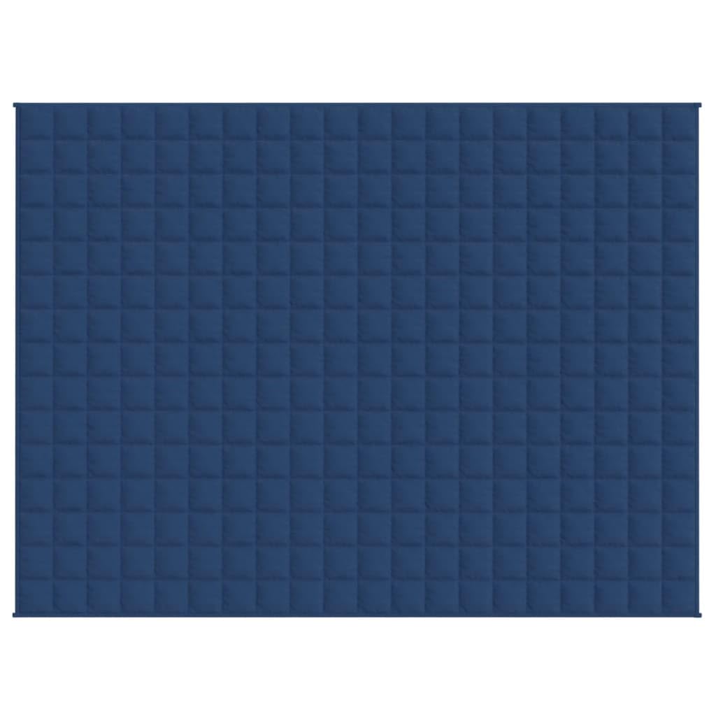 Manta ponderada azul 152 x 203 cm 11 kg Tejido-Classic Manta ponderada - Manta antiestrés - Manta pesada para un sueño profundo y un mejor descanso - Manta de algodón ponderada 100% - Weight