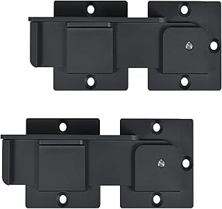 2Pcs Flip Gate Latch Lock with Padlock Hole 7.5" Flip Latch Carbon Steel Door Latch for Outdoor Wooden Fence, Swing Open Gate, Double Gate, Barn Door, Shed, Vinyl Fence, Yard