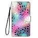 Miagon Custodia Cover Case per Samsung Galaxy S22 Ultra,Colorato Modello Pelle Portafoglio Libro Cuoio Flip Cover con Porta Carte Magnetica Supporto,Branca