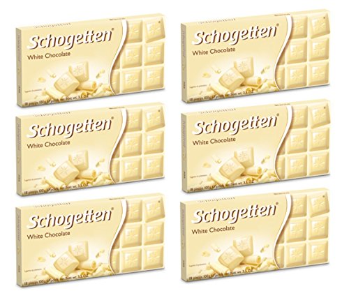 Schogetten German White Chocolate, 100g/3.5oz (Pack of 6)