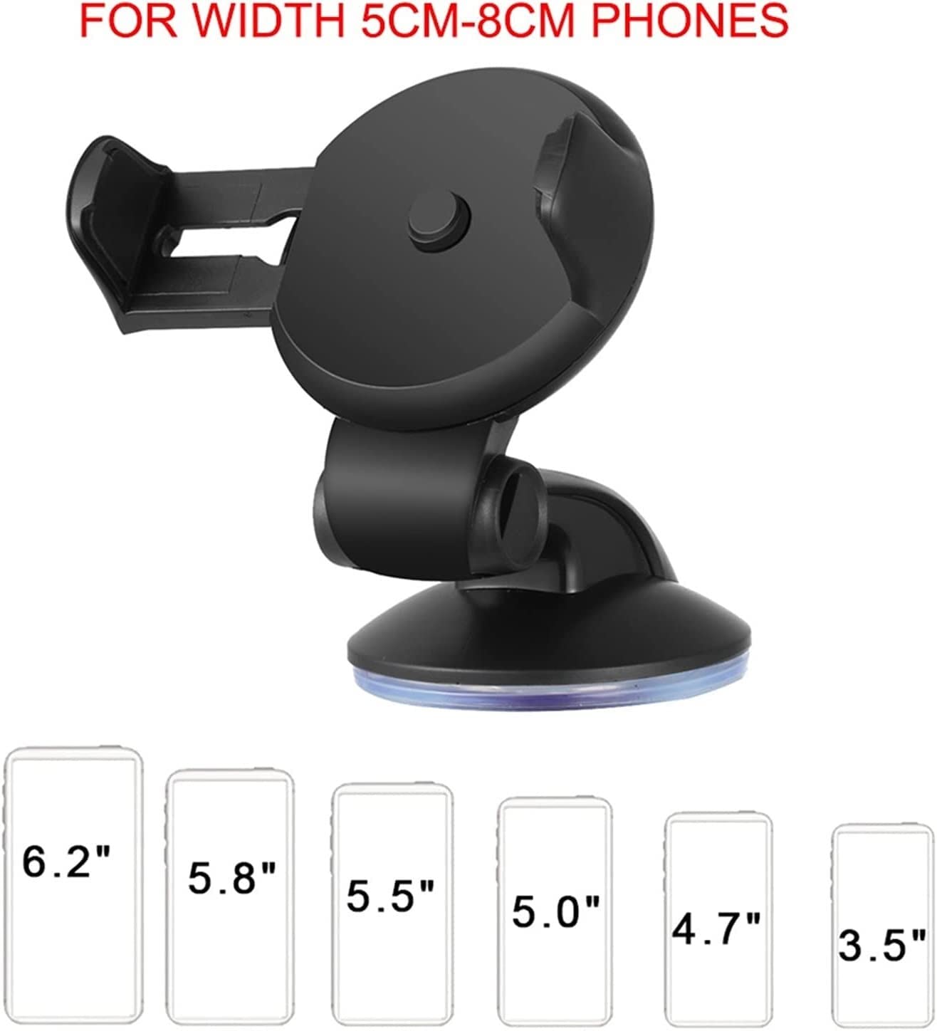 Smartfon Uchwyt Do Samochodu 1PC regulowany uchwyt samochodowy na telefon przyssawka przednia szyba deska rozdzielcza stojak uniwersalny uchwyt akcesoria do wnętrz samochodowych Wspornik Nawigacyjny