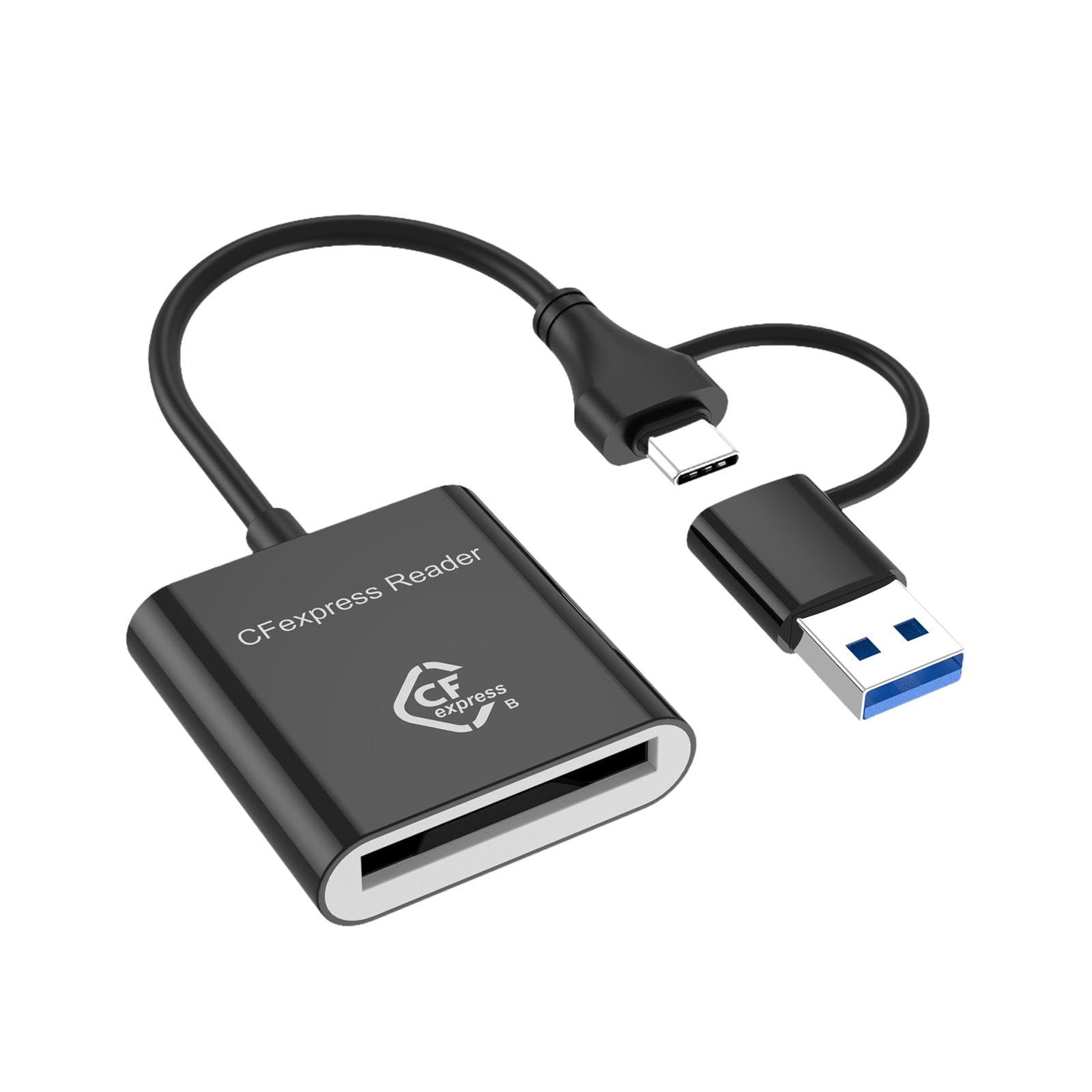 ZOOMELLA Cfe Type B Card Reader Multipurpose Practical with USB C and USB A Interface-image-40