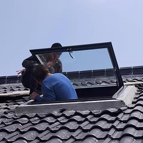 Hand Lighting Egress Window - 58x78cm (22.8x30.7in) Red for Shed, Rooftent, Basement, Garage, Sun Room, Outdoor Attic Entry, Durable & Weatherproof Design