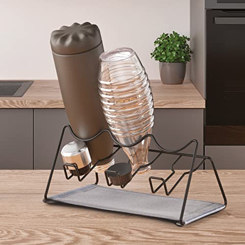 Metaltex Grey Metal Bottle Drainer for 3, für 3 Flaschen - Image 2