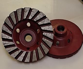 4-1/2" Turbo Row 5/8-11 Thread Concrete Diamond Grinding Cup Wheel Disc Grinder